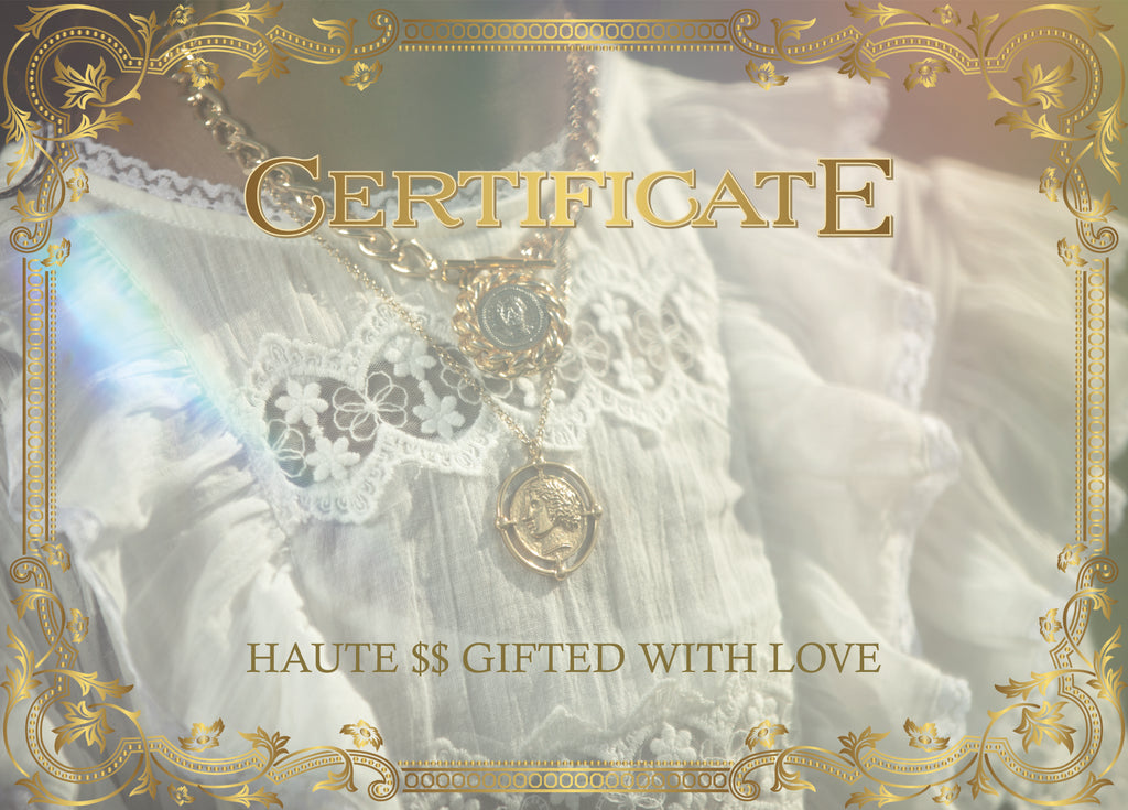 HAUTE CITY GIFT CERTIFICATE