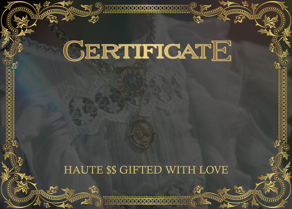 HAUTE CITY GIFT CERTIFICATE